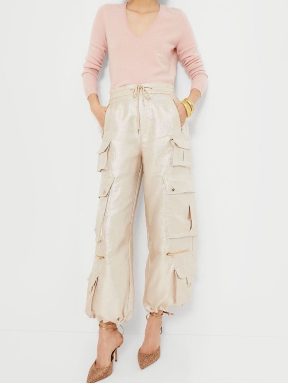 NWT Cynthia Rowley Cargo Pants - Picture 2 of 5